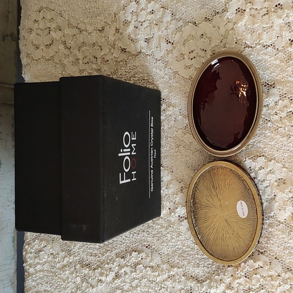 🔥HP🔥Genuine Austrian Crystal Trinket Floral Jewelry Box NEW! - Picture 7 of 8